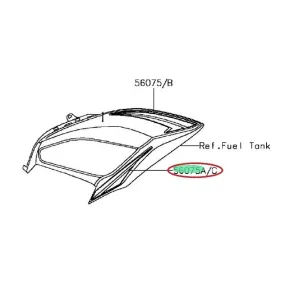 Achat pattern,tank cover,rh,lwr  KAWASAKI  MOTOSHOP 35