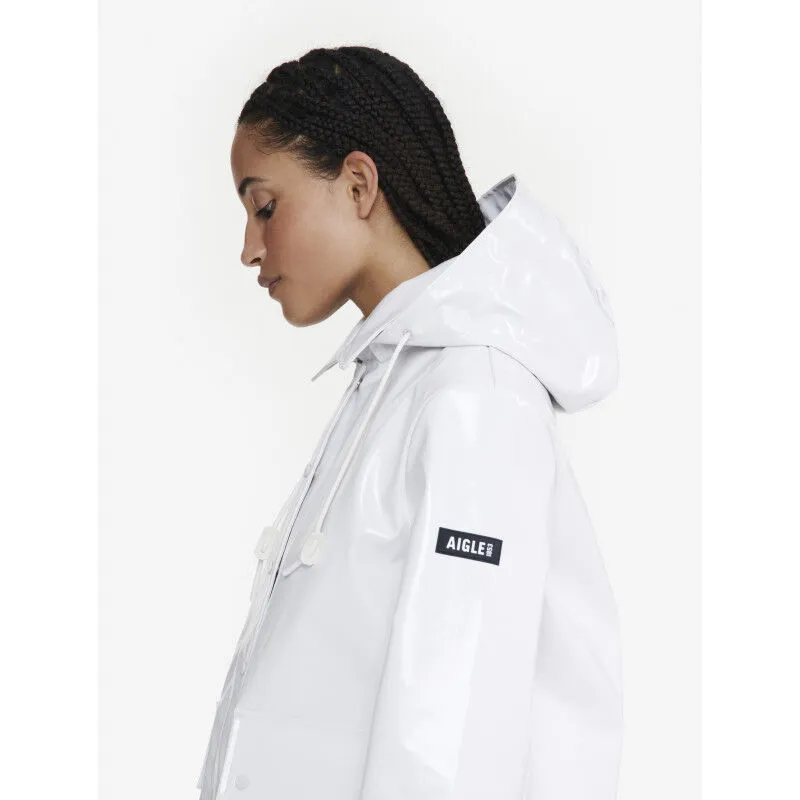 Aigle Ciré mi-long à capuche amovible - Veste imperméable femme | Hardloop
