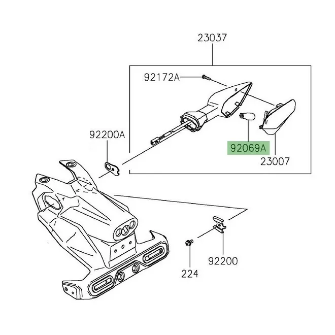 Ampoule clignotant arrière Kawasaki Ninja 400 (2018-2020) | Moto Shop 35