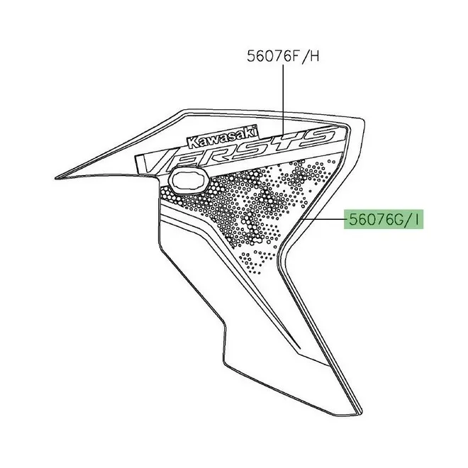 Autocollant décoratif écope de radiateur Versys 1000 S/SE (2021-2024) |Moto Shop 35