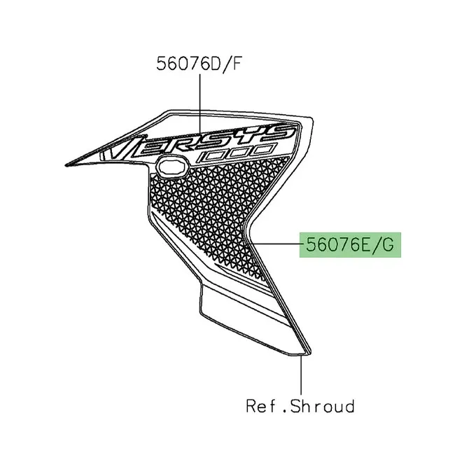 Autocollant décoratif écope de radiateur Versys 1000 S/SE (2021-2024) |Moto Shop 35