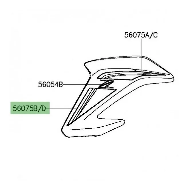 Autocollant inférieur écope de radiateur Kawasaki Z900 (2017-2019) | Moto Shop 35