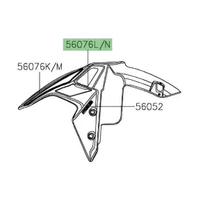 Autocollant latéral garde-boue avant Kawasaki Z900 (2022) | Moto Shop 35