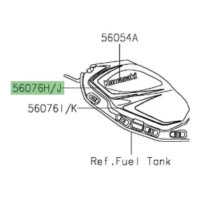 Autocollant latéral supérieur réservoir Kawasaki Z650 (2020-2022) | Moto Shop 35