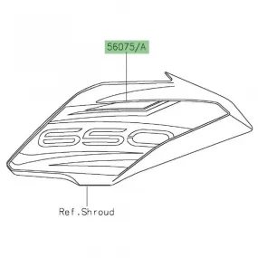 Autocollant "650" écope latérale Kawasaki Z650 (2017-2019) | Moto Shop 35