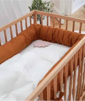 Babyly : Traversin bébé Grossesse en lin - Caramel - 100% Green