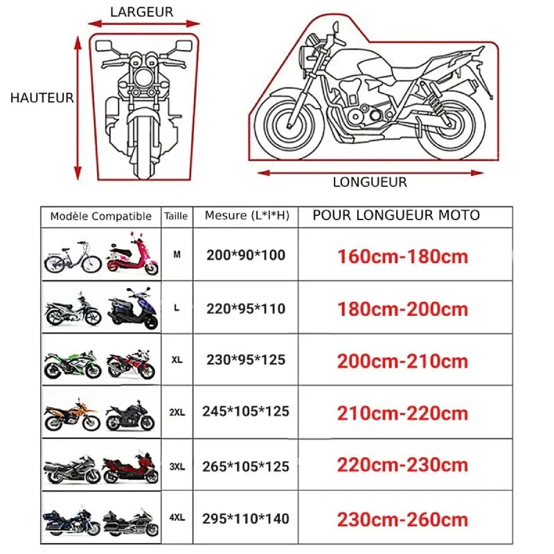 Bache pour moto