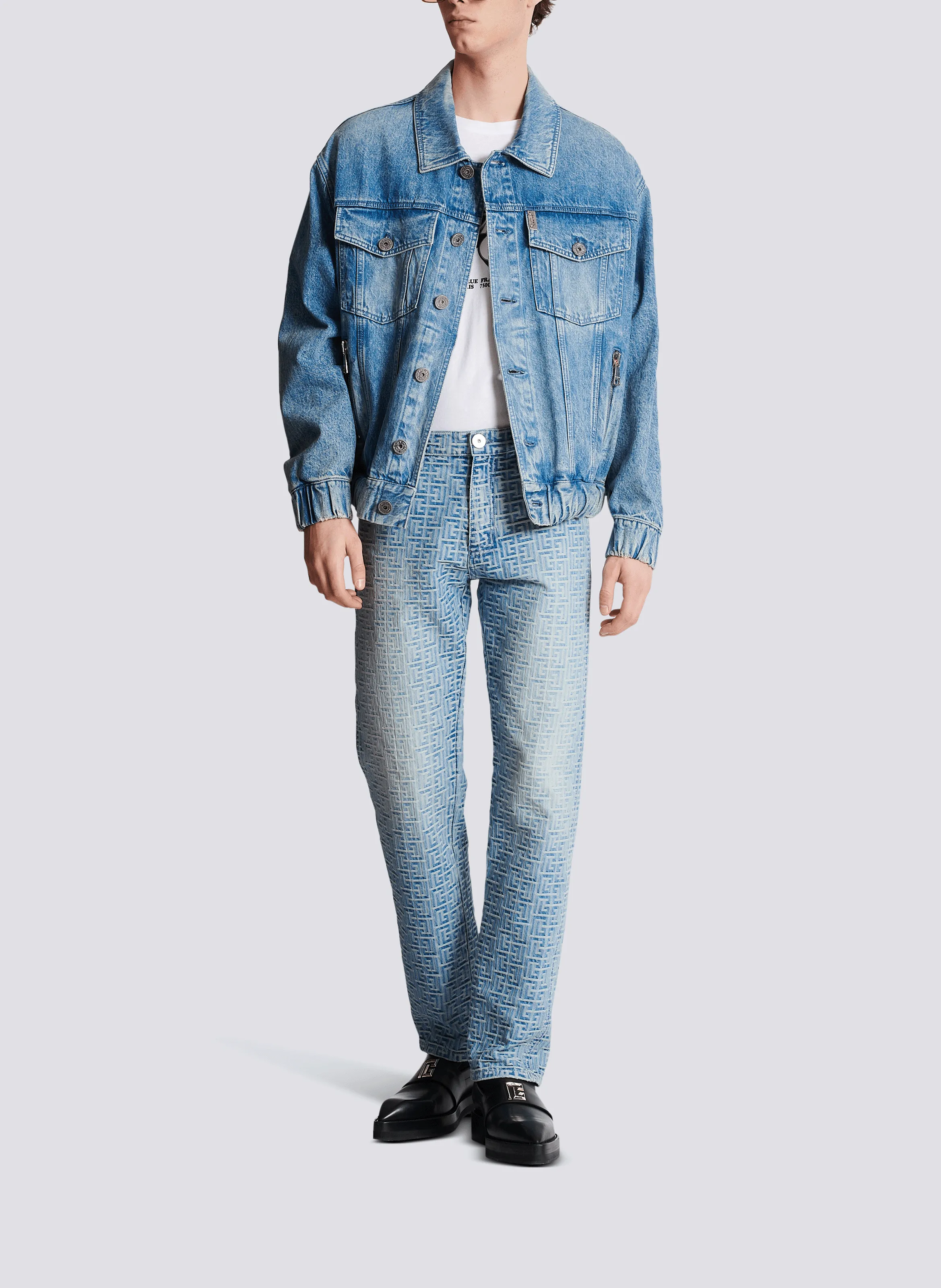 BALMAIN  Veste en denim - Bleu