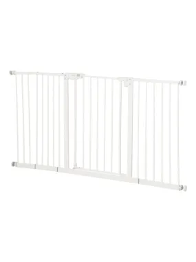 Barrière de sécurité pliable pour chien - 3 panneaux, porte - blanc - Blanc