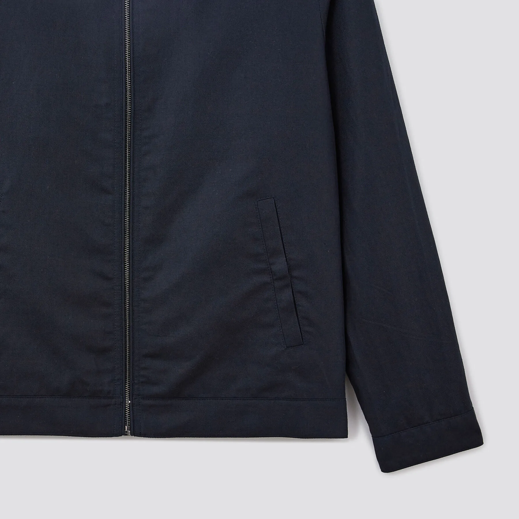 Blouson col chemise en coton lin Bleu foncé | Jules