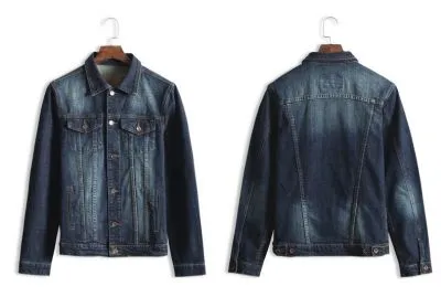 Blouson en Jeans pour Homme Trucker Veste Denim Classique