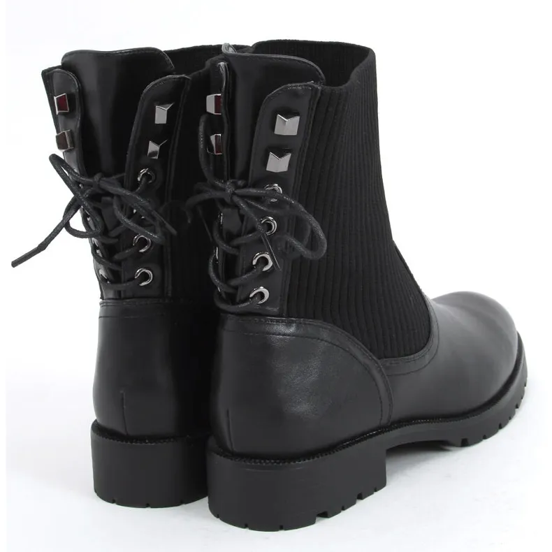 Bottines avec tige en chaussette Ryno Black le noir