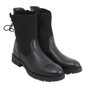 Bottines avec tige en chaussette Ryno Black le noir