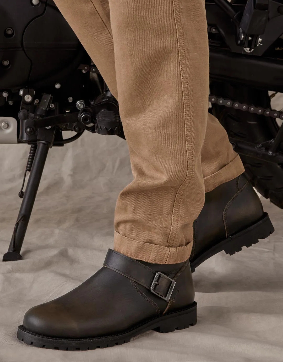 Bottines Belstaff Trialmaster Pro brown, bottes moto vintage, cuir