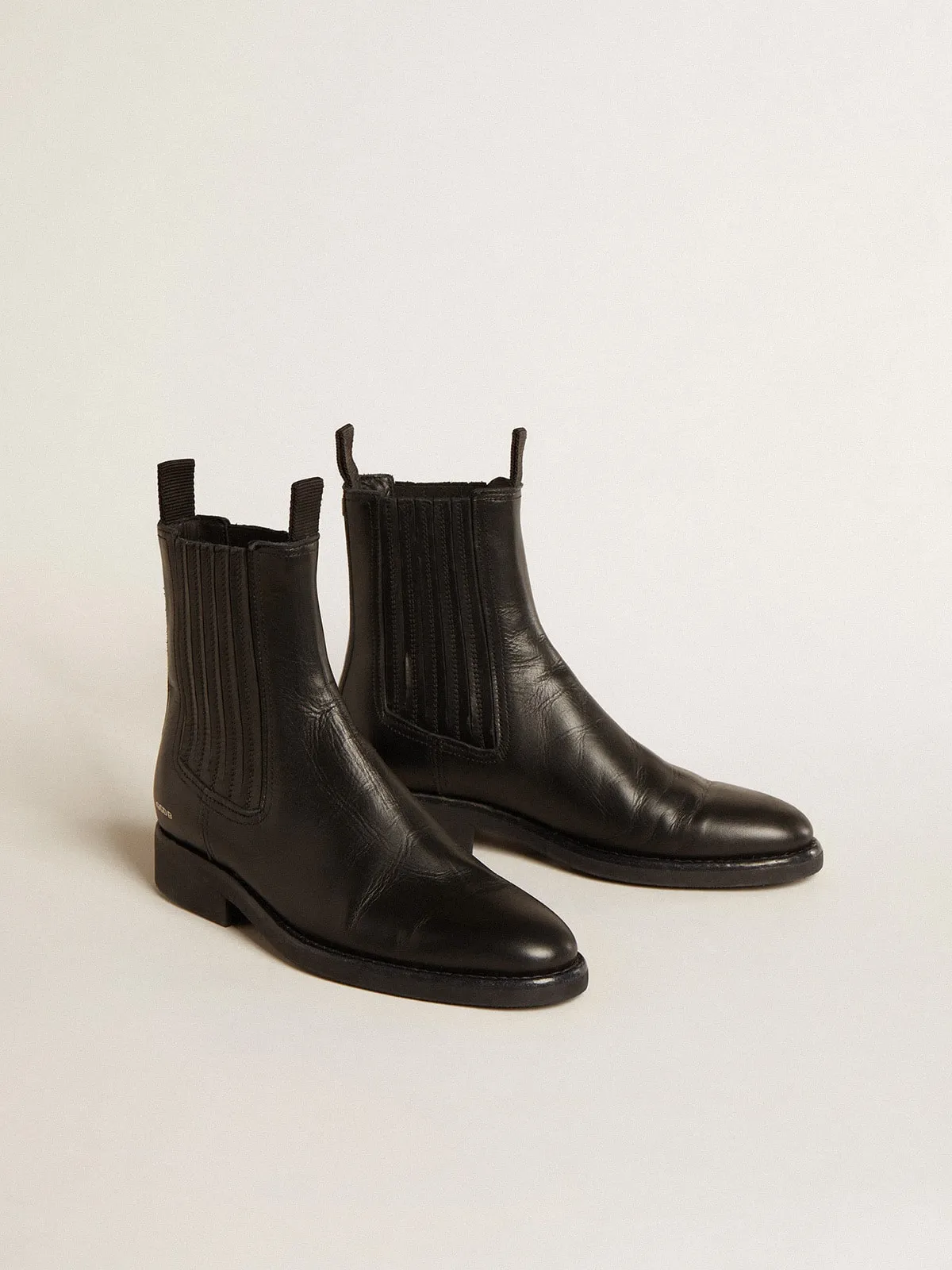 Bottines Chelsea pour femme en cuir noir | Golden Goose