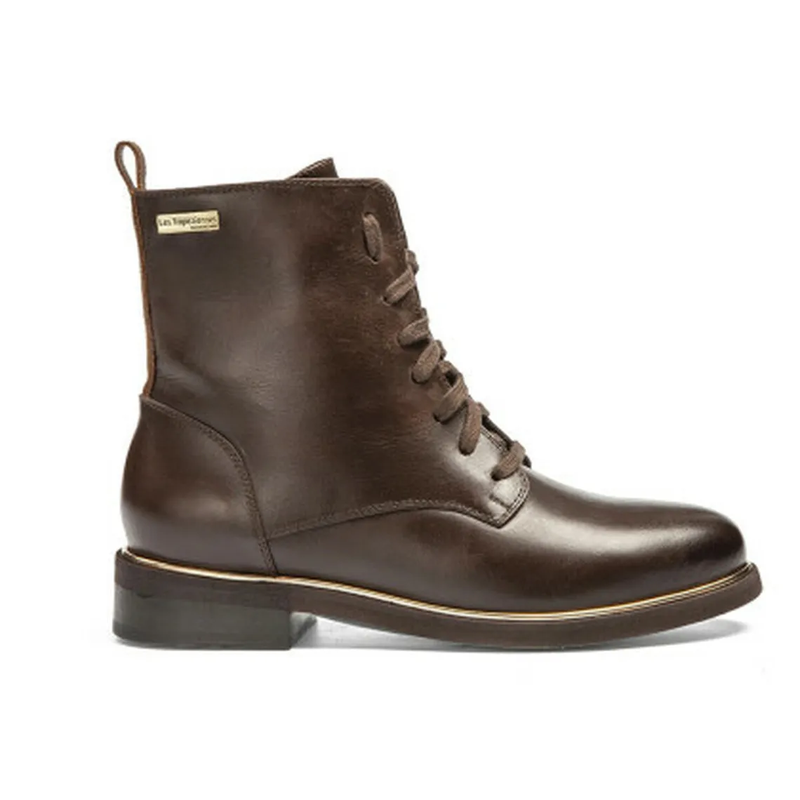 Bottines femme chocolat MATHILDE en cuir | 3 Suisses