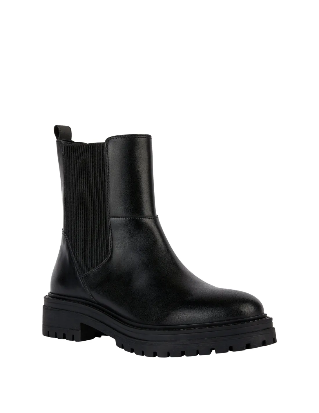 Bottines Iridea en cuir Geox Ref 60936 C9999 Noir