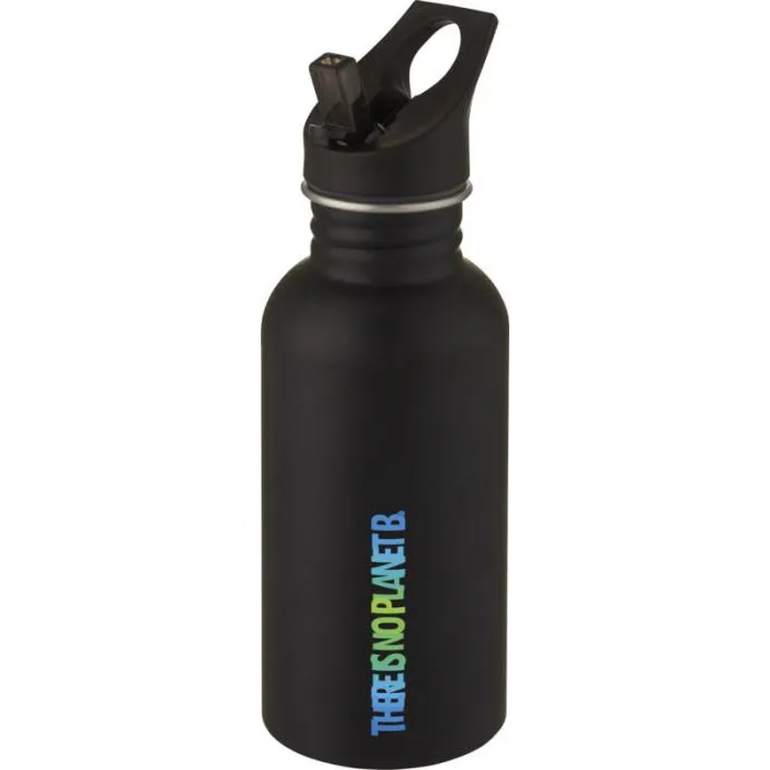 Bouteille sport avec paille en inox - Avec logo - 500ml - LEXI - Vertlapub