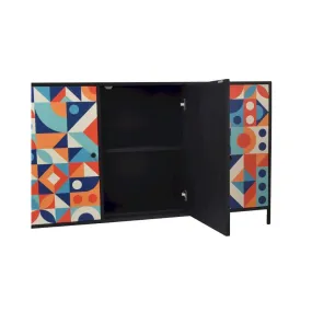 Buffet bois coloré 3 portes MOZAIC