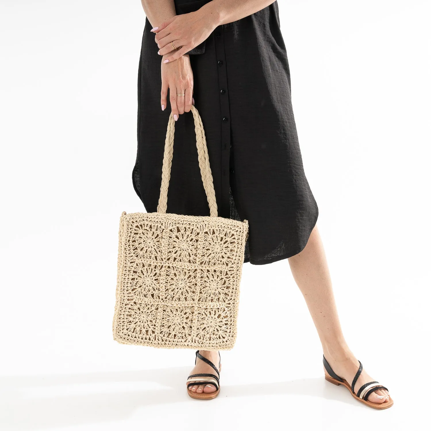 Cabas beige en paille papier - Sac cabas / Grand volume Maroquinerie | ERAM