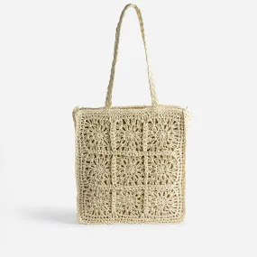 Cabas beige en paille papier - Sac cabas / Grand volume Maroquinerie | ERAM