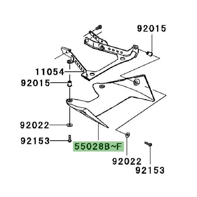 Carénage inférieur arrière Kawasaki ZZR 1400 (2006-2011) | Moto Shop 35