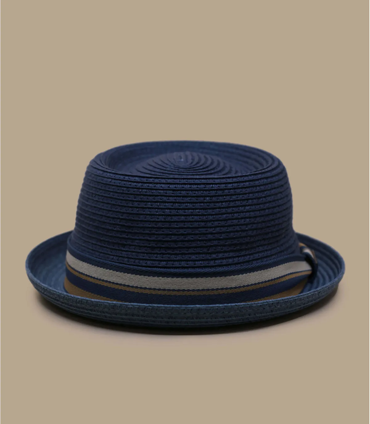 Chapeau paille pork pie stetson bleu - Pork Pie Toyo blue Stetson : Headict