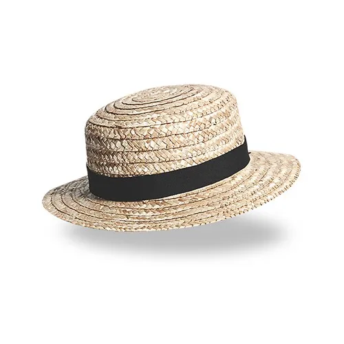 Chapeau personnalisé en paille dorée - CANOTIER LUXE