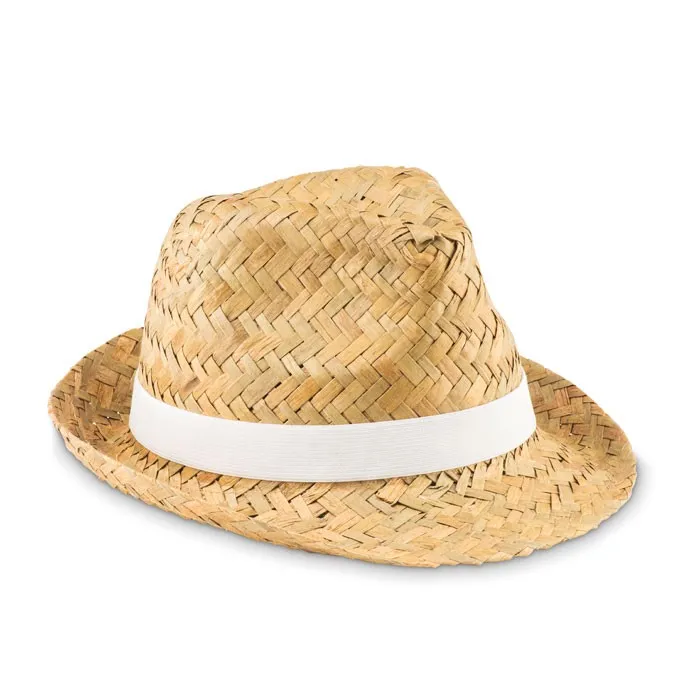 Chapeau personnalisé en paille naturelle - MONTEVIDEO