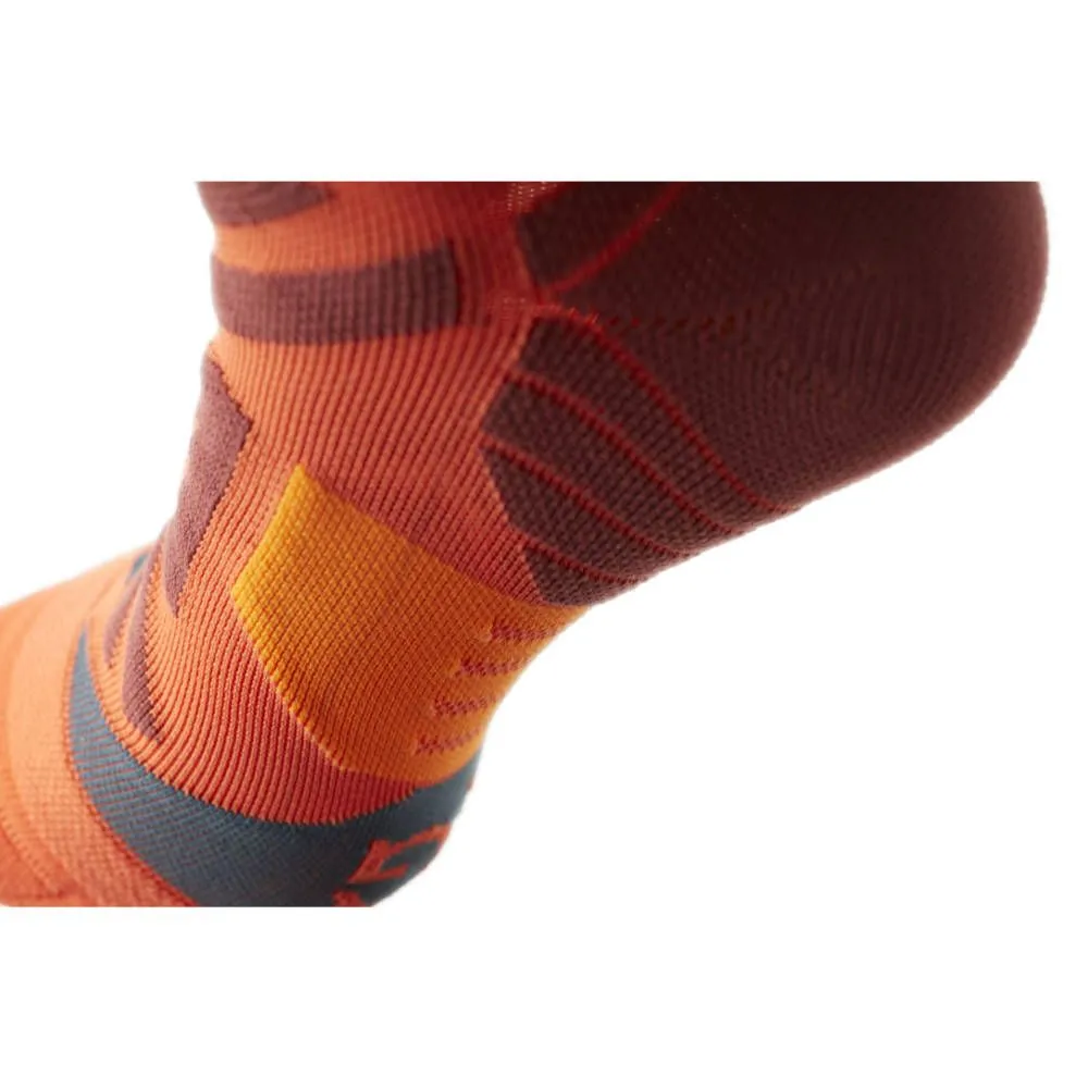 Chaussettes de running ON Homme | Chaussettes de running mi-hautes ON RUNNING MID SOCK Rust | Navy pour homme | 312.00066