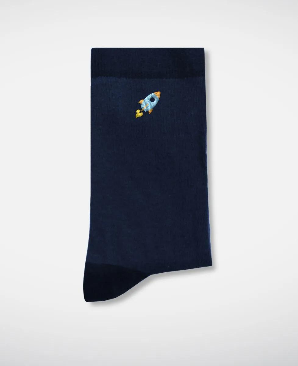 Chaussettes homme Fusée (brodé)