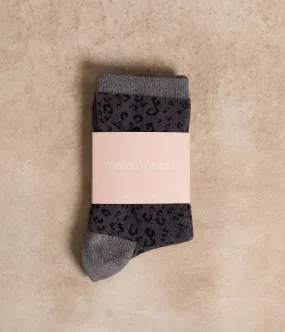 Chaussettes léopard noir Kam