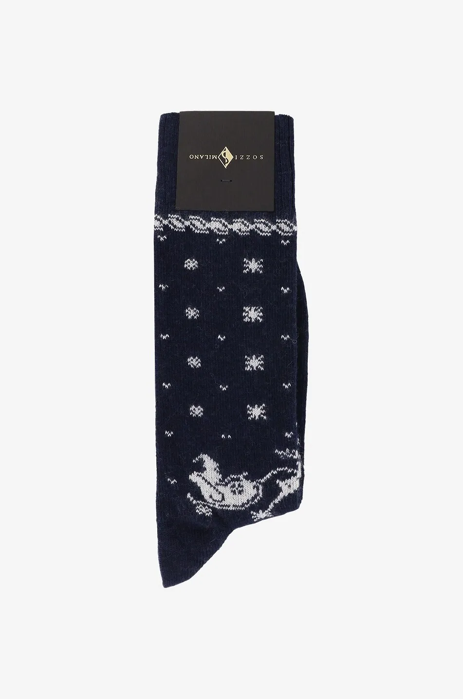 Chaussettes montantes jacquard Père Noël