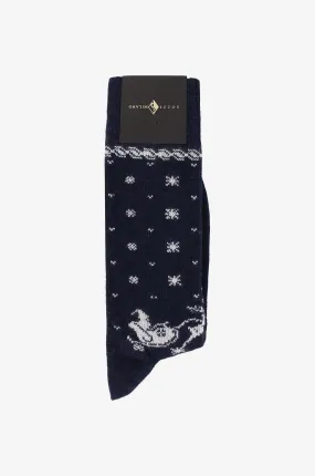 Chaussettes montantes jacquard Père Noël