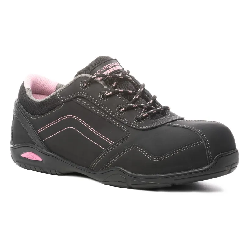 Chaussures de Sécurité Femme Noir Rose Rubis Low S3 - EUROPROTECTION