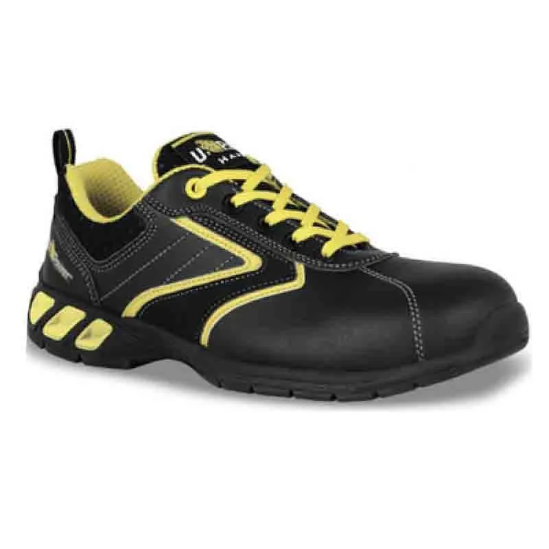 Chaussures de sécurité Tissu Micro-tech Léger Noire et Jaune Royal S3 SRC - Upower