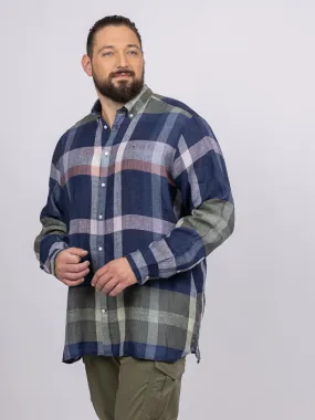 Chemise Carreaux En Lin Tommy Hilfiger Grande Taille  homme grande taille - Capelstore