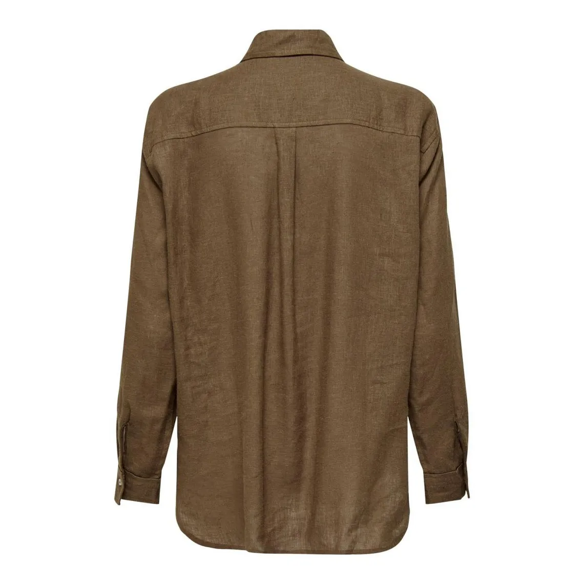 Chemise Col chemise Manches longues marron en lin | 3 Suisses