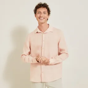 Chemise en lin premium col classique Rose pâle | Jules