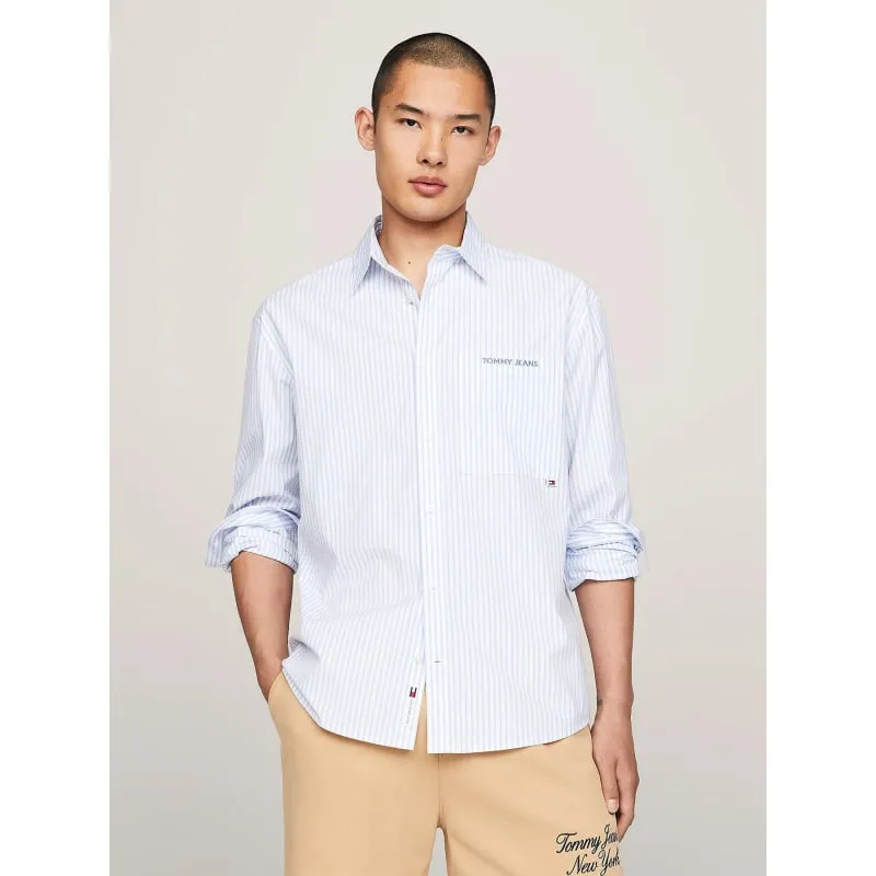 Chemise en lin tropical bleu marine homme - Tommy Hilfiger | wimod