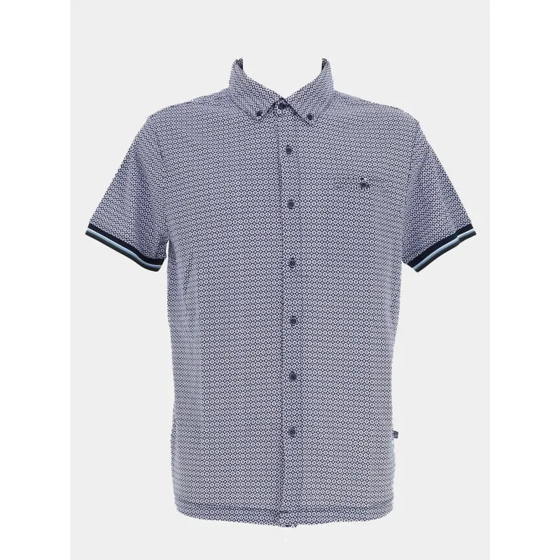 Chemise en lin tropical bleu marine homme - Tommy Hilfiger | wimod