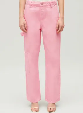 CLAUDIE PIERLOT  Pantalon droit taille haute en coton - Rose