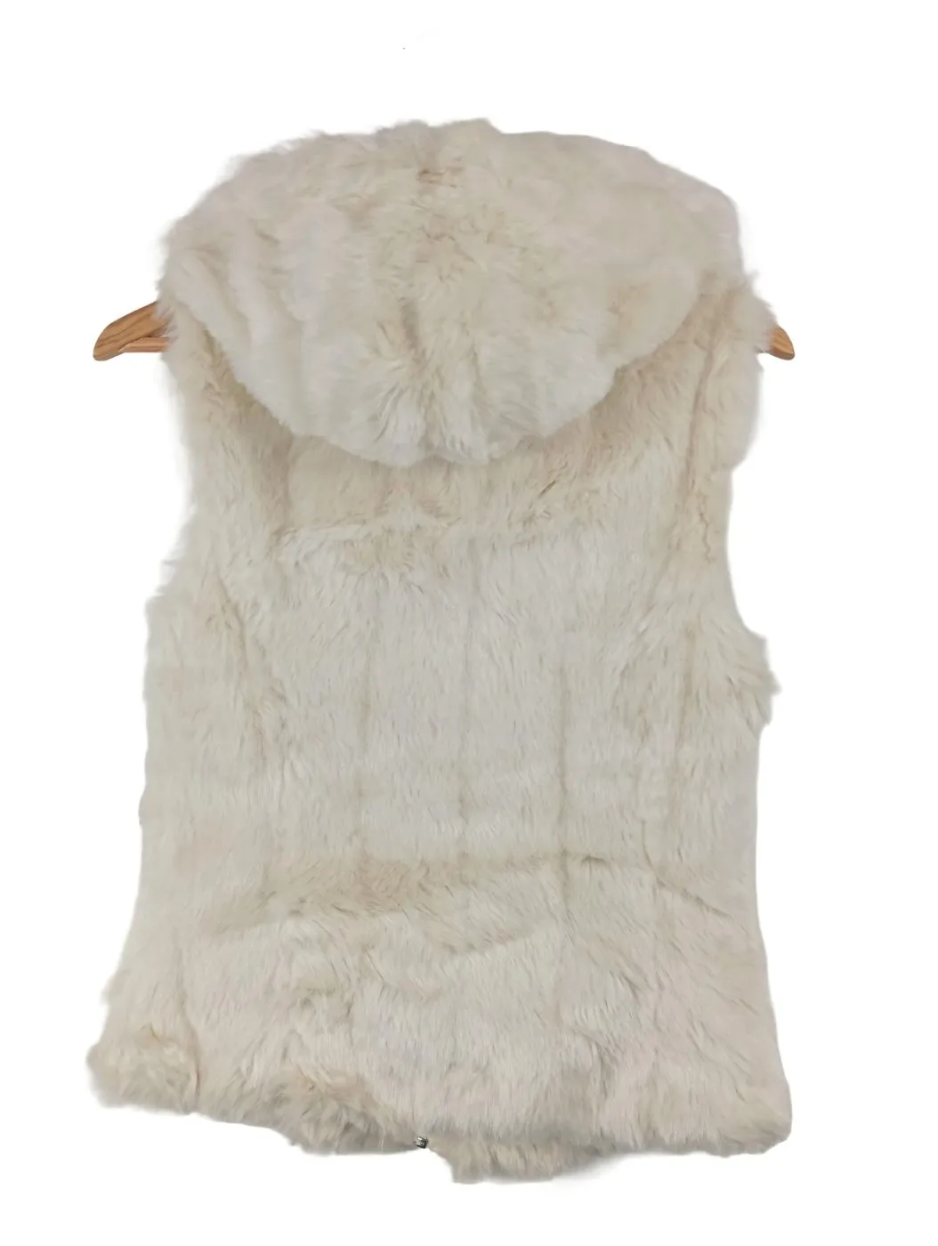 Clockhouse Gilet en fourrure blanc cassé élégant