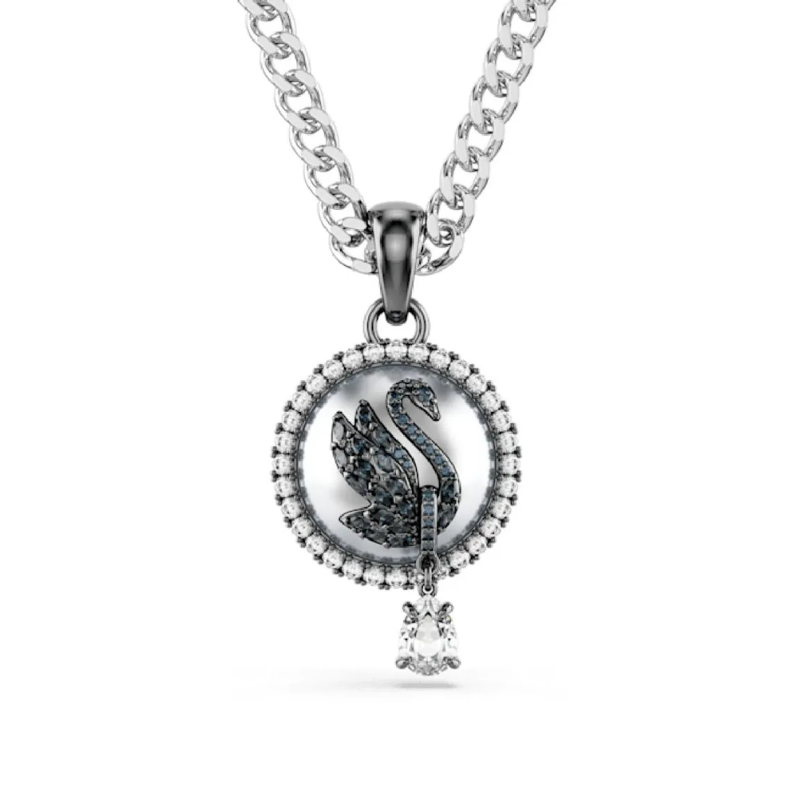 Collier Femme Swarovski Swan - 5680868 Noir, Argent | 3 Suisses