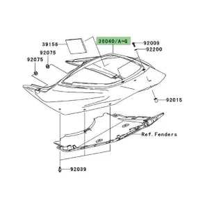 Coque arrière Kawasaki Z1000 (2003-2006) | Moto Shop 35