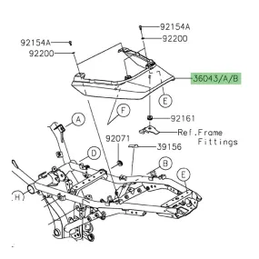 Coque arrière peinte Kawasaki Z650RS (2022-2024) | Moto Shop 35