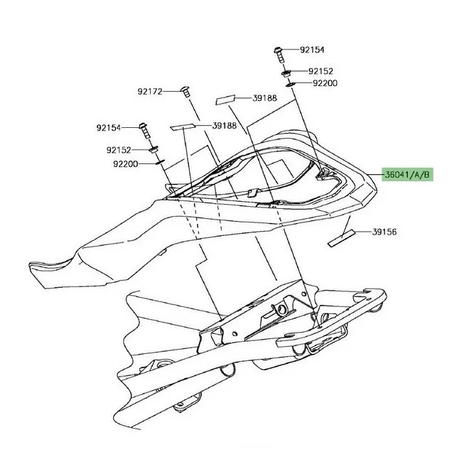 Coque arrière peinte Kawasaki Z900 A2 (2018-2019) | Moto Shop 35