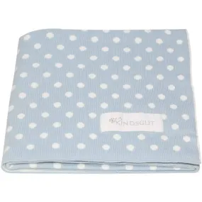 Couverture bébé tricotée - KINDSGUT - 100% coton - pois - 80 x 100 cm bleu - Kindsgut