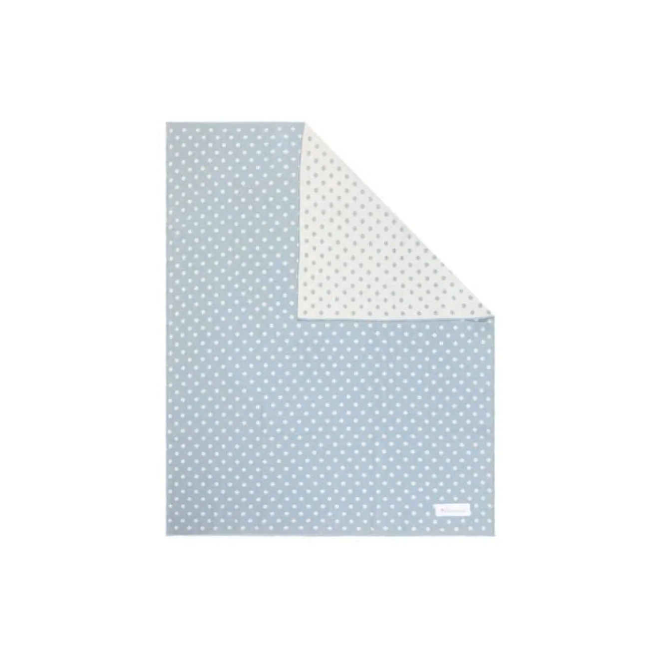 Couverture bébé tricotée - KINDSGUT - 100% coton - pois - 80 x 100 cm bleu - Kindsgut