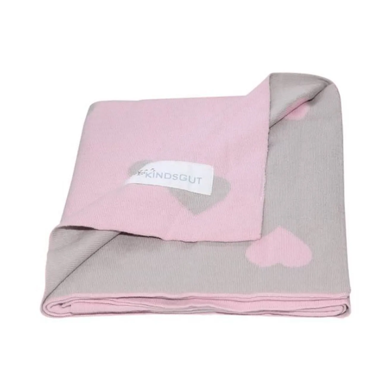 Couverture bébé tricotée - KINDSGUT - 100% coton - Rose - 80 x 100 cm rose - Kindsgut